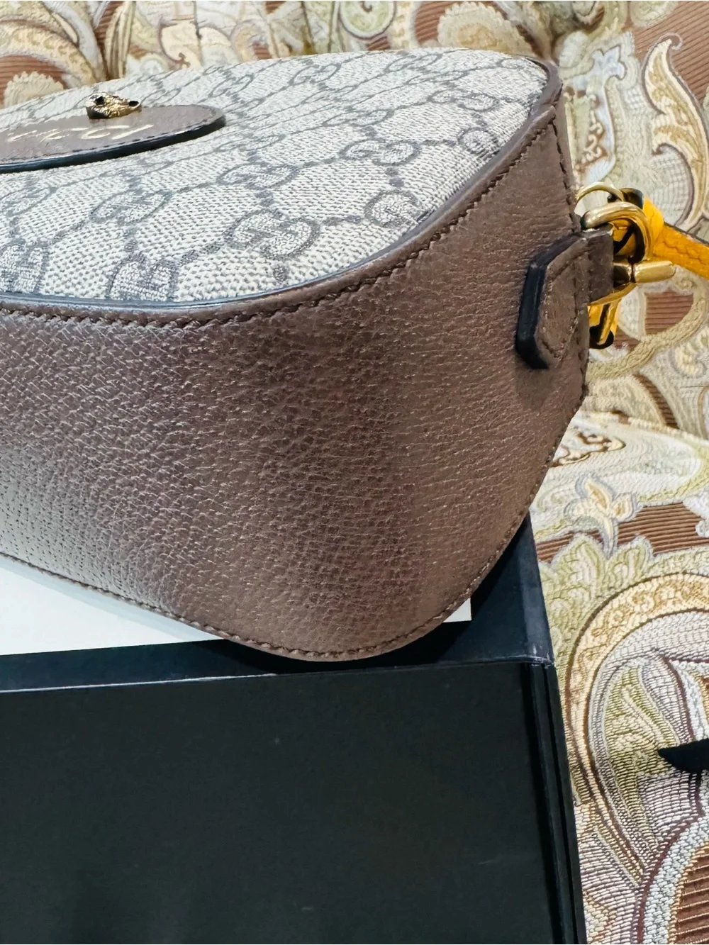 GUCCI GG Supreme Monogram Web Neo Vintage Camera Bag Beige New Acero Crop